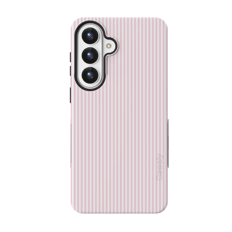 Stripes and the City | Light Pink Pinstripe Case - Galaxy S26 Plus