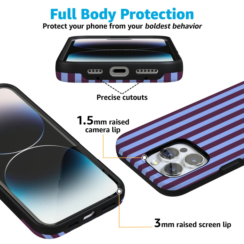 Perfect Stripes | Purple & Blue Stripes Case