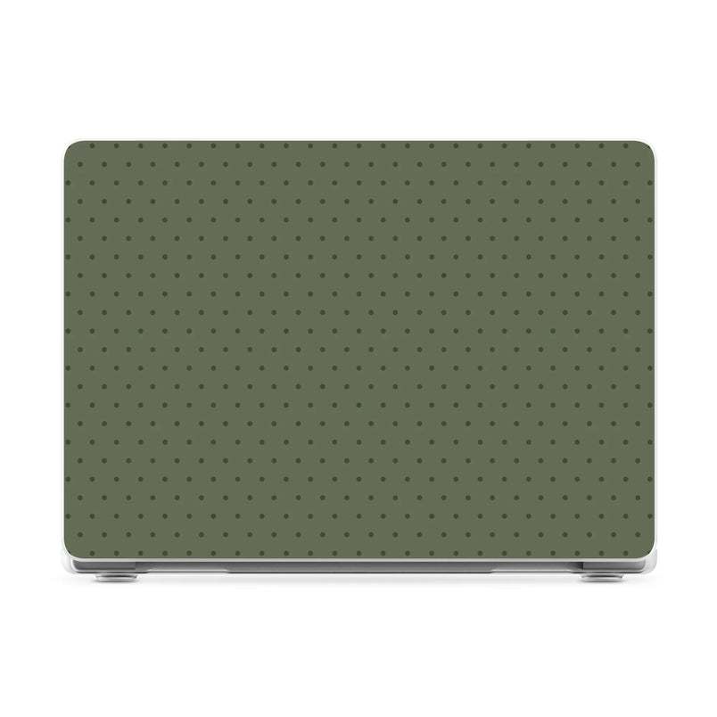 On the Dot | Olive Green Polka Dot Laptop Shell - 16" MacBook Pro