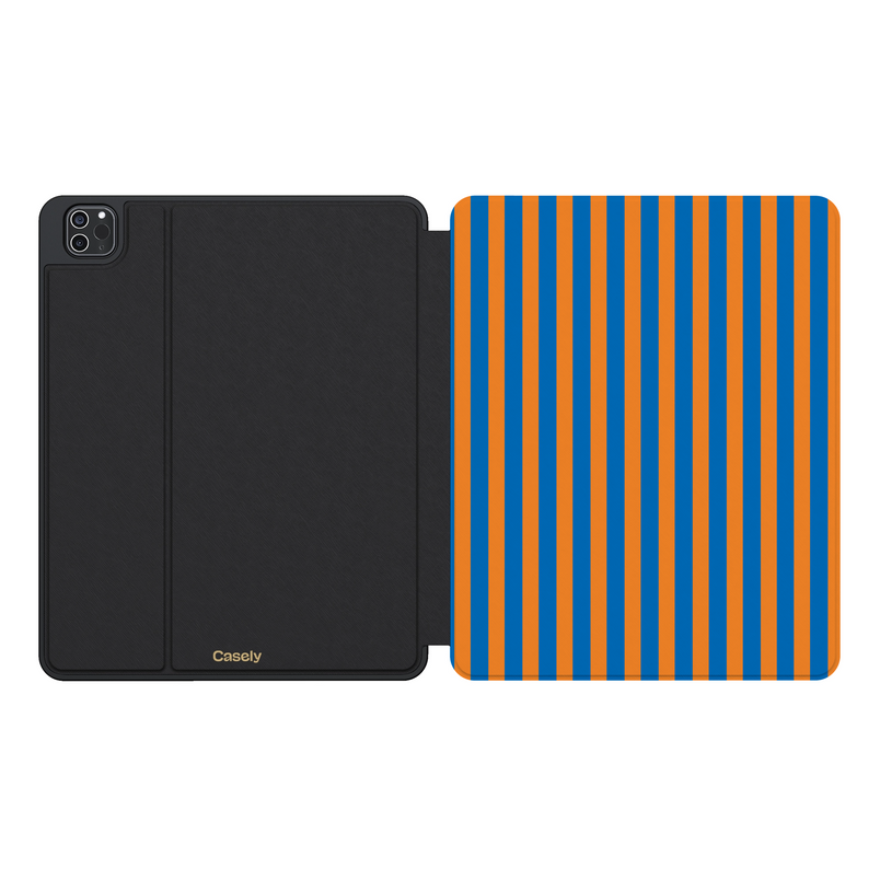 Go New York | Blue & Orange Stripes iPad Case