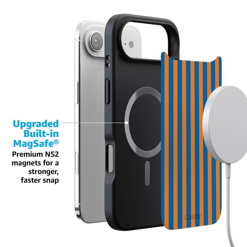 Go New York | Blue & Orange Stripes Case