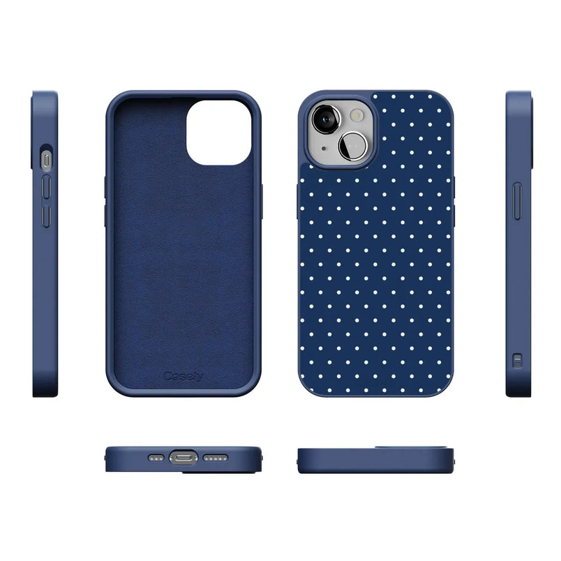 On the Dot | Navy Polka Dot Case