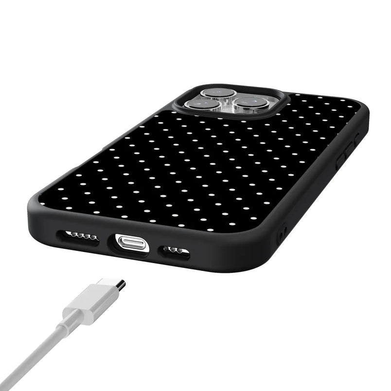 On the Dot | Black Polka Dot Case