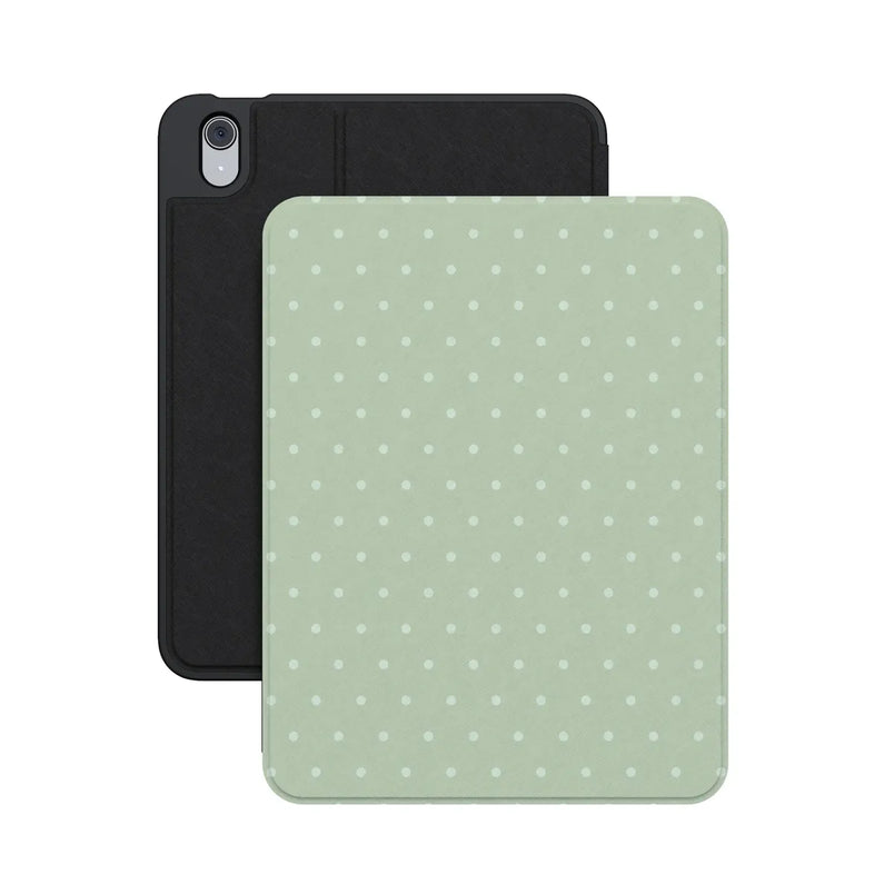 On the Dot | Green Polka Dot iPad Case
