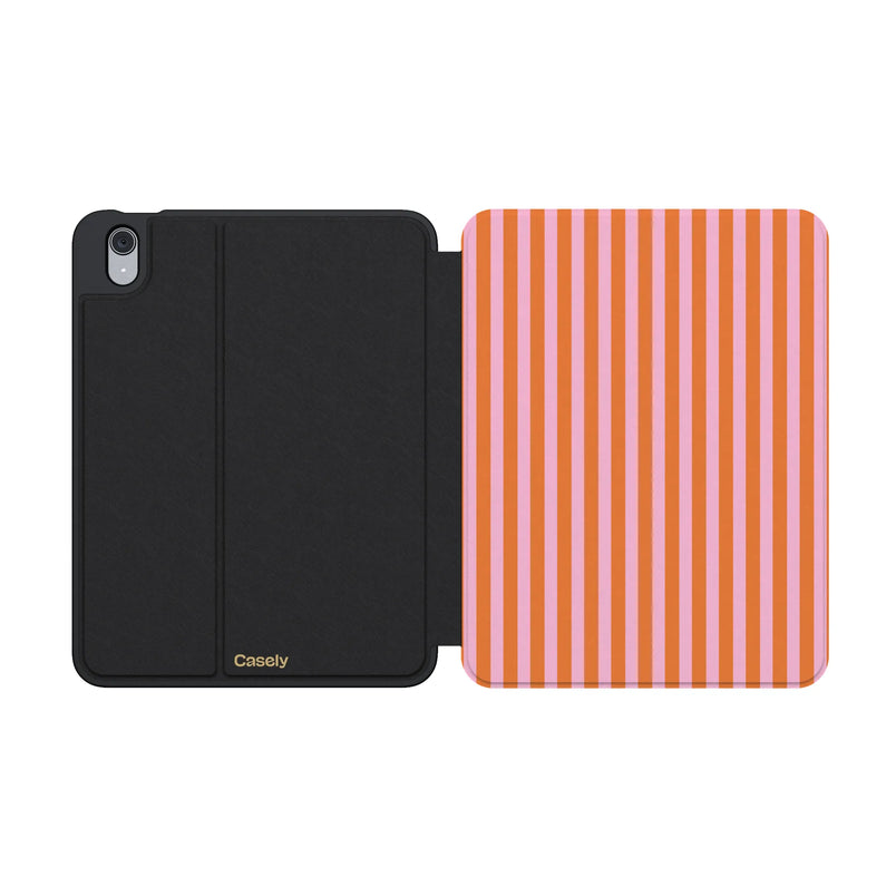 Perfect Stripes | Orange & Pink Stripes iPad Case