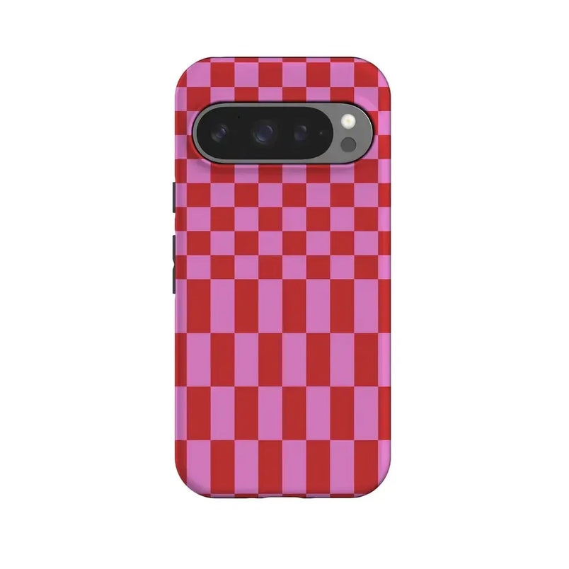 Vibe Check | Pink Checkerboard Case