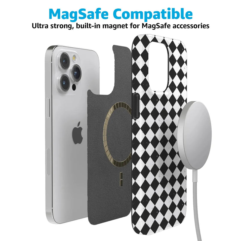 Salem's Hex | Black & White Checkered Case