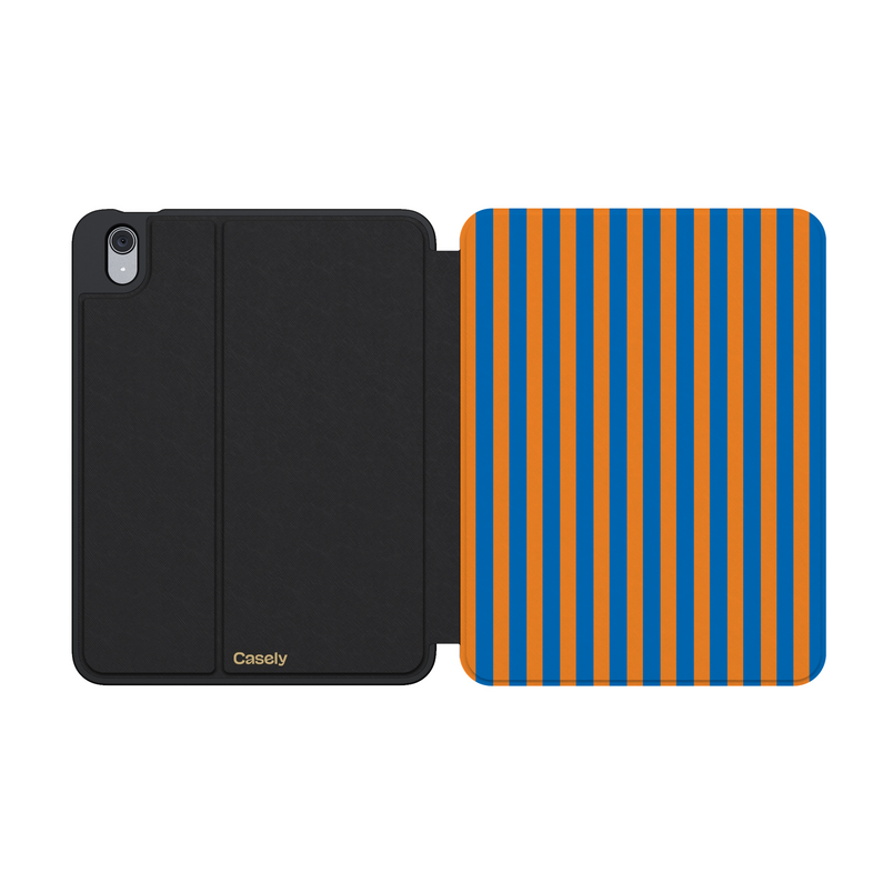 Go New York | Blue & Orange Stripes iPad Case