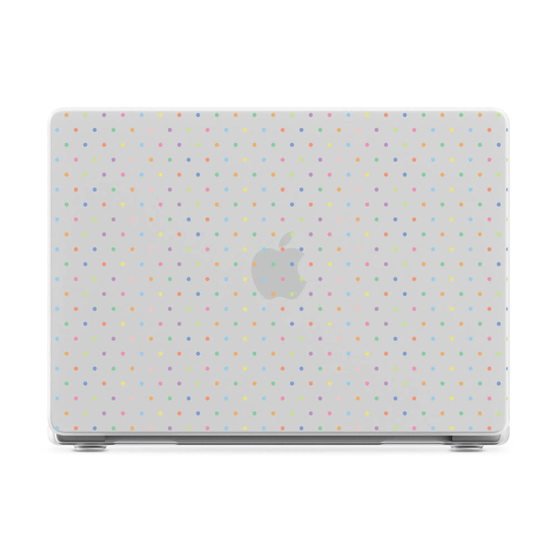 On the Dot | Rainbow Polka Dot Laptop Shell - 14" MacBook Pro