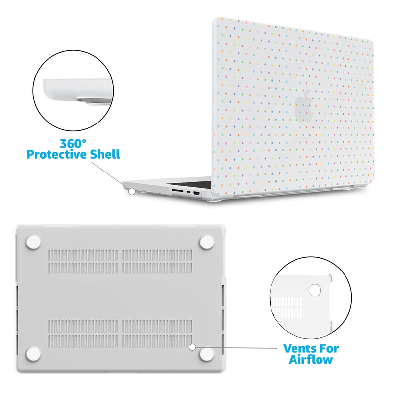 On the Dot | Rainbow Polka Dot Laptop Shell