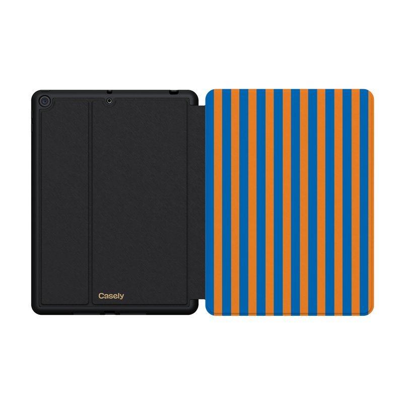 Go New York | Blue & Orange Stripes iPad Case