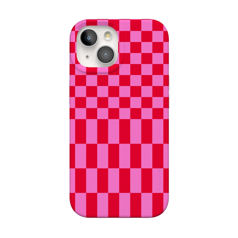 Vibe Check | Pink Checkerboard Case
