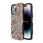 Untamed | Brown & Blue Zebra Case