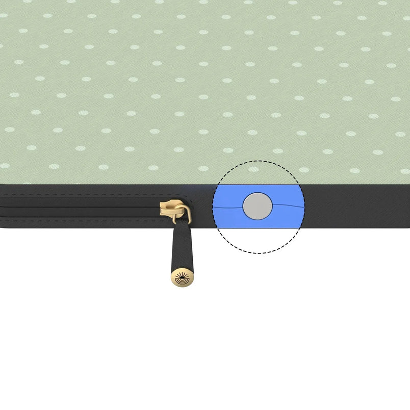 On the Dot | Green Polka Dot Laptop Case
