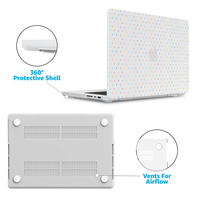 On the Dot | Rainbow Polka Dot Laptop Shell