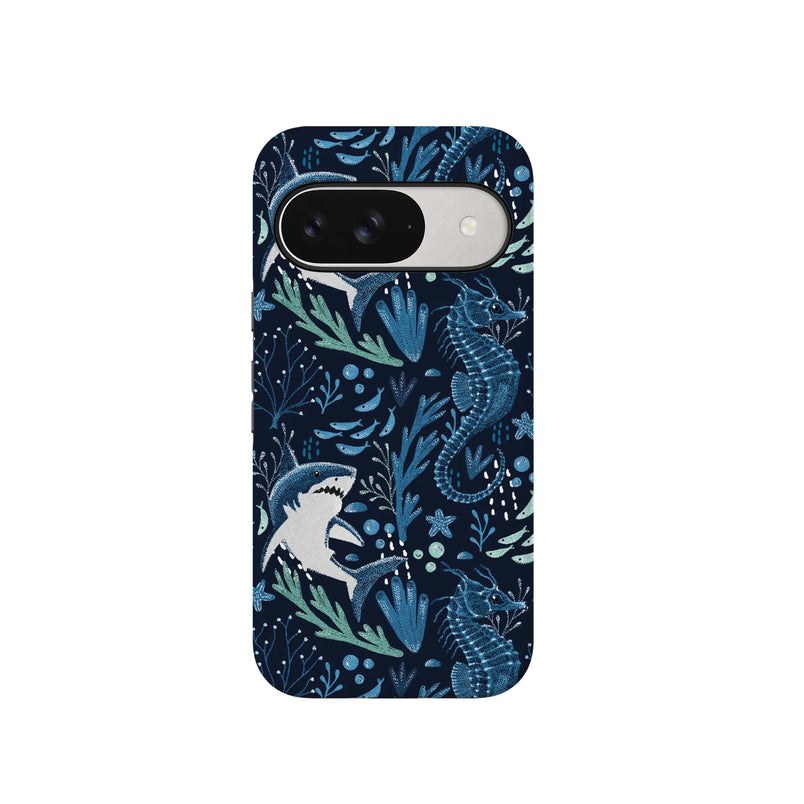Midnight Reef | Shark Print Case - Google Pixel 11