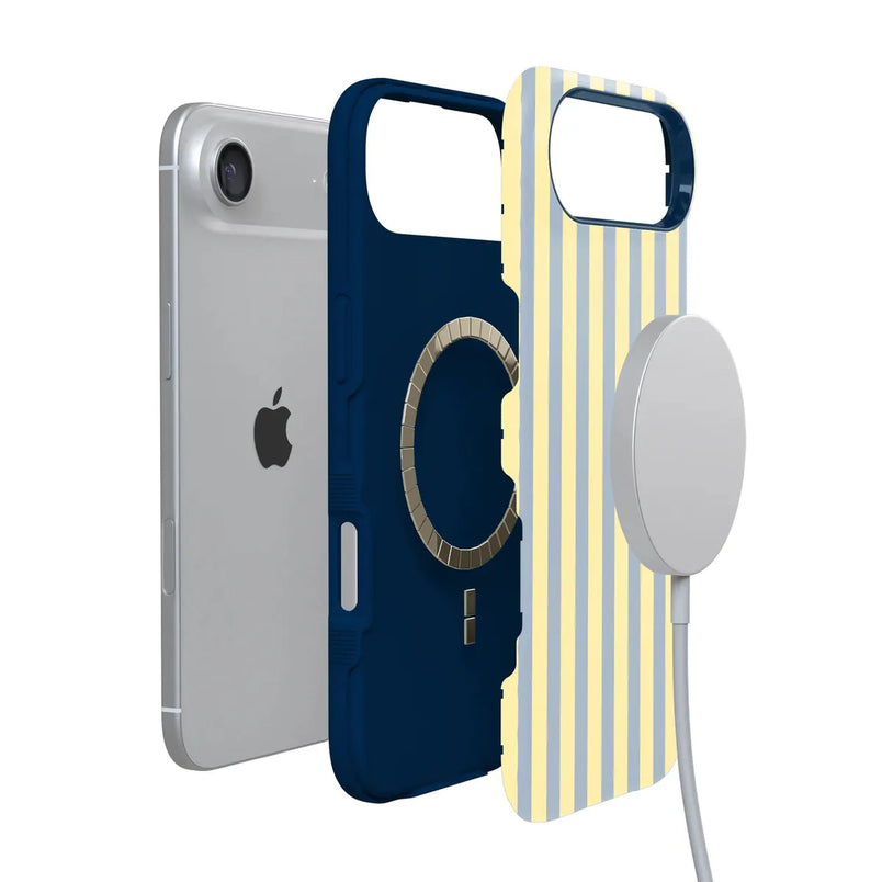 Coastline Stripes | Blue & Yellow Case