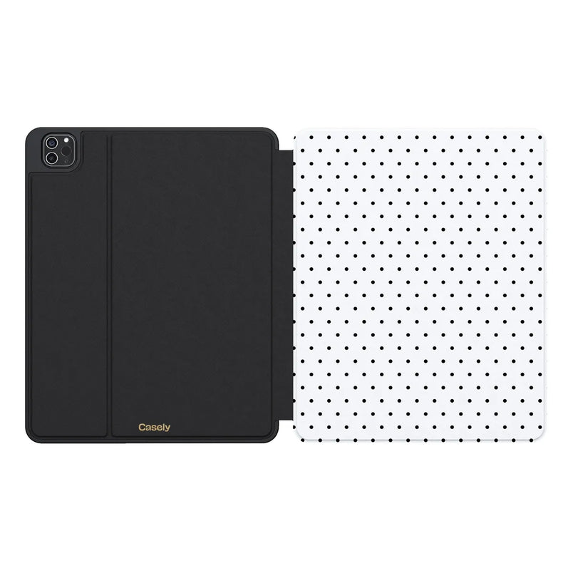 On the Dot | White Polka Dot iPad Case