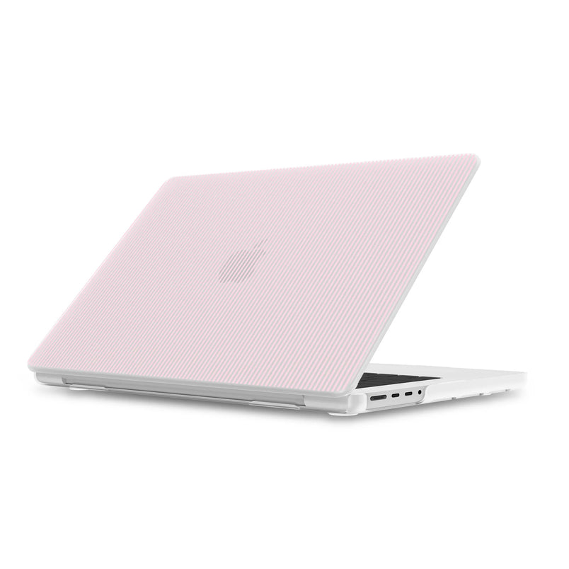 Stripes and the City | Light Pink Pinstripe Laptop Shell