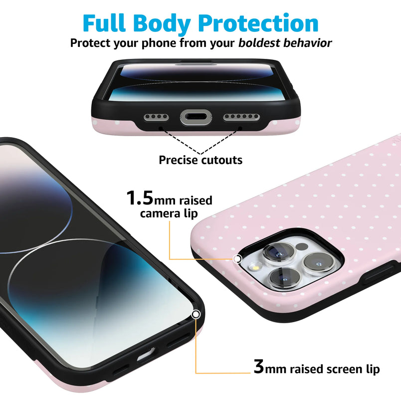 On the Dot | Pink & White Polka Dot Case