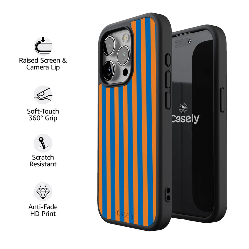 Go New York | Blue & Orange Stripes Case