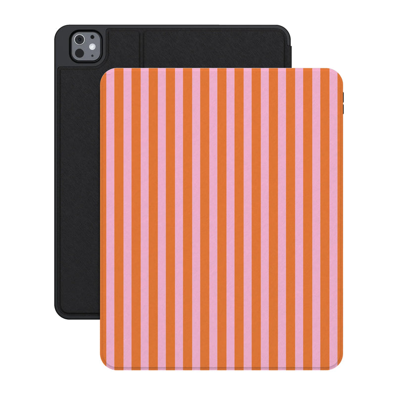 Perfect Stripes | Orange & Pink Stripes iPad Case - iPad Pro 13" (M4, 2024)