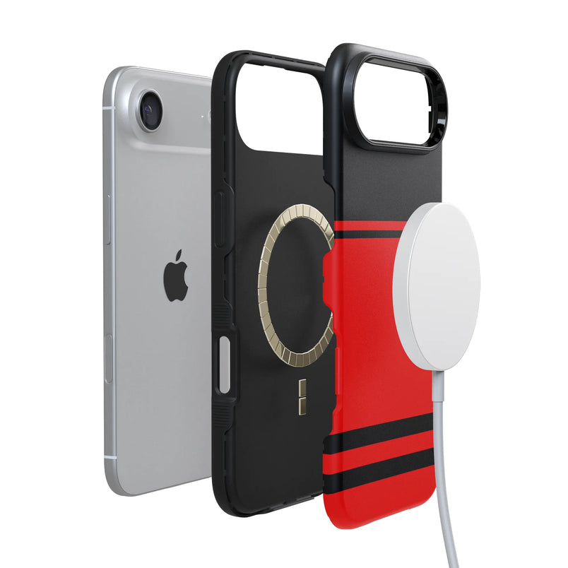 Storm Warning | Black & Red Stripes Case