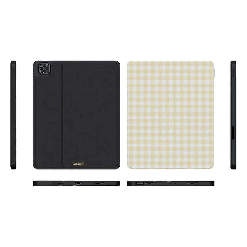 Pastel Picnic | Yellow Gingham iPad Case