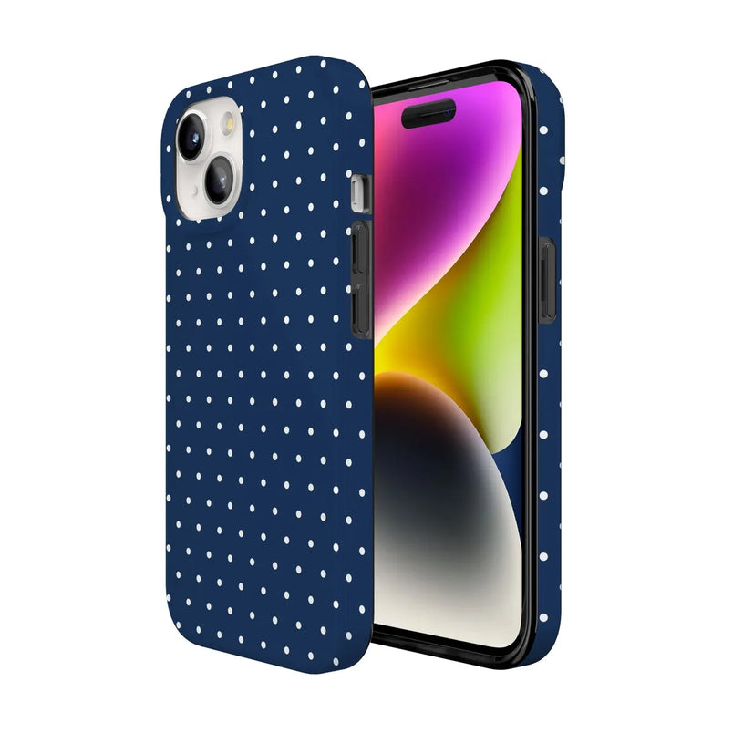 On the Dot | Navy Polka Dot Case