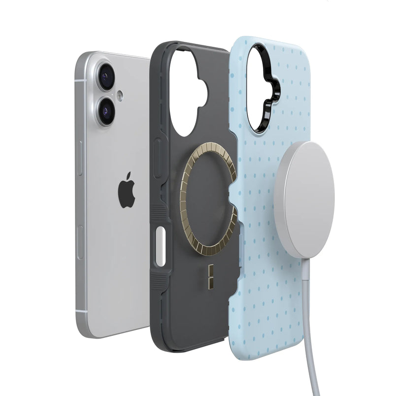 On the Dot | Blue Monochrome Polka Dot Case