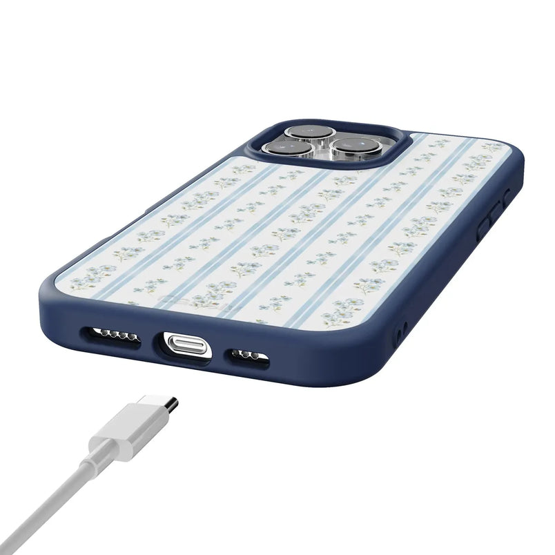 Cottage Stripe | Blue Floral Case