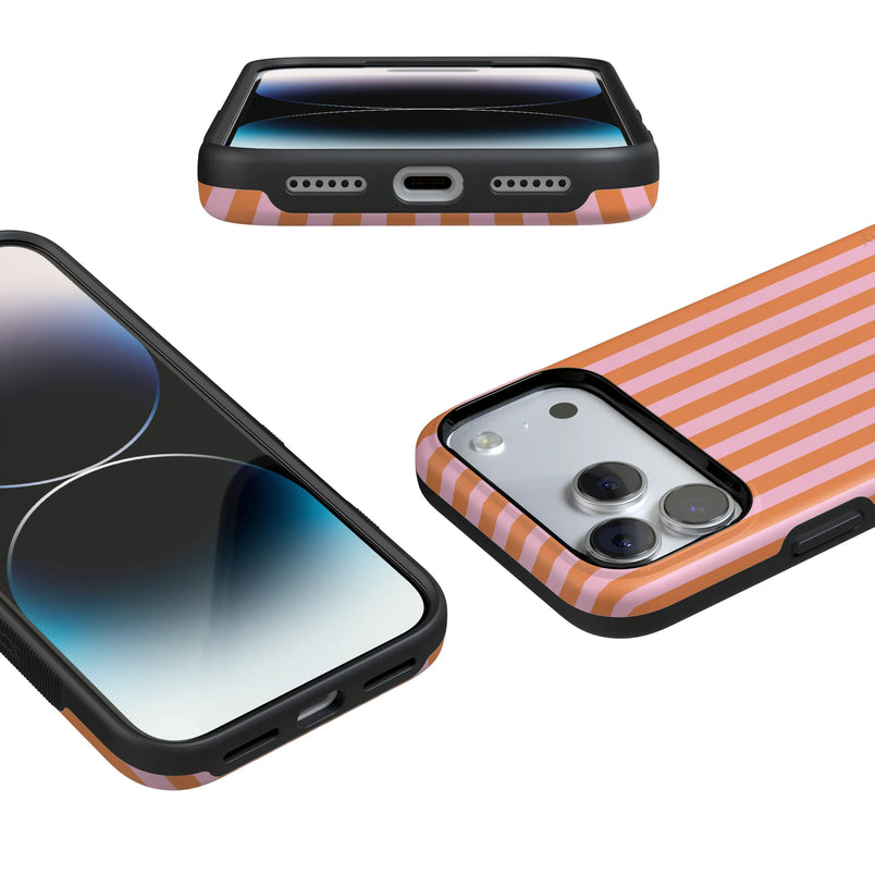 Perfect Stripes | Orange & Pink Stripes Case