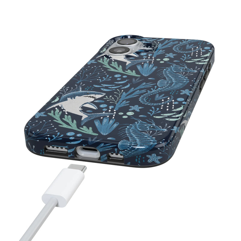 Midnight Reef | Shark Print Case
