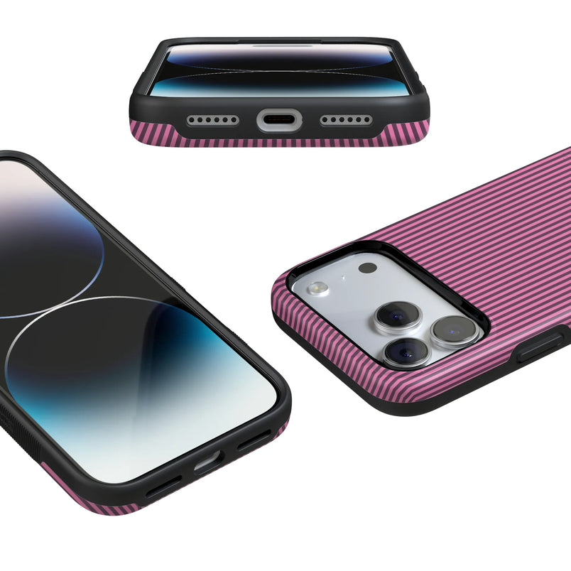 Stripes and the City | Pink & Purple Pinstripe Case