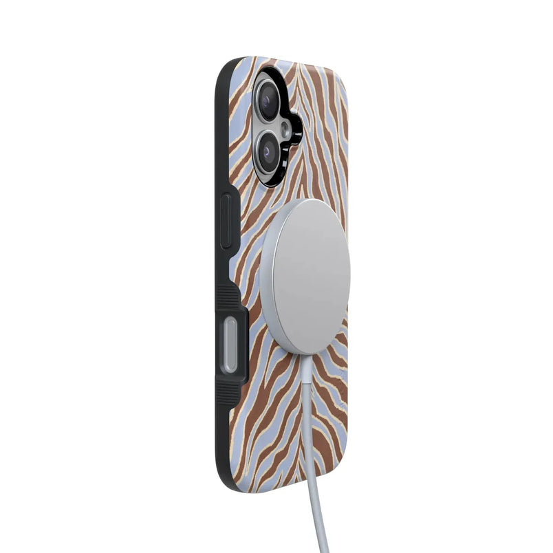 Untamed | Brown & Blue Zebra Case