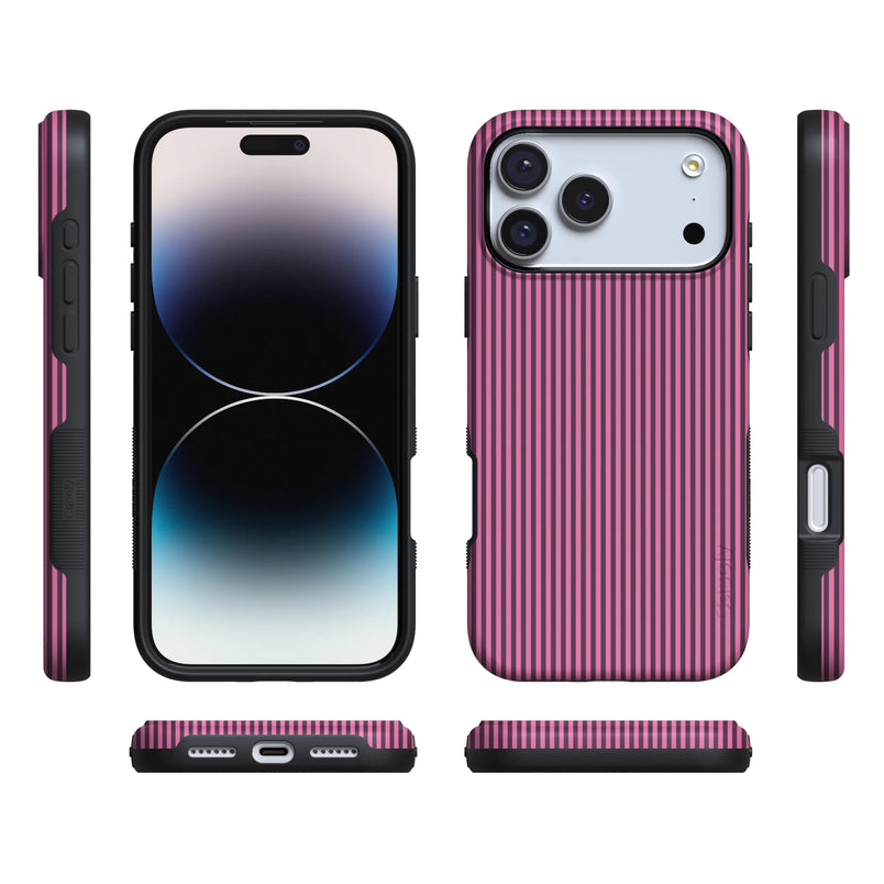 Stripes and the City | Pink & Purple Pinstripe Case