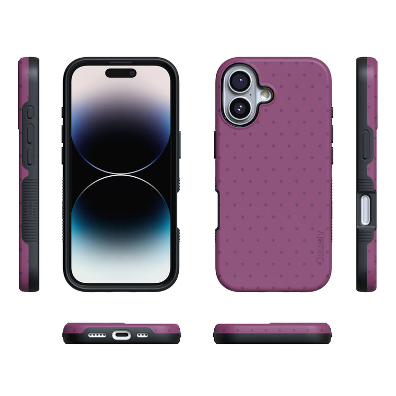 On the Dot | Plum Polka Dot Case