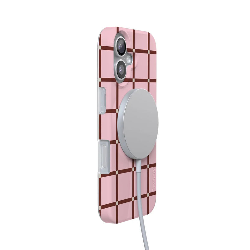 Uptown Gridlock | Pink Checkerboard Case