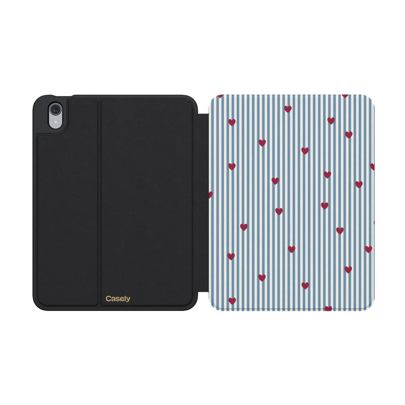 Love Lines | Blue Stripes iPad Case