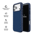 On the Dot | Navy Polka Dot Case