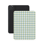 Pastel Picnic | Blue & Green Gingham iPad Case