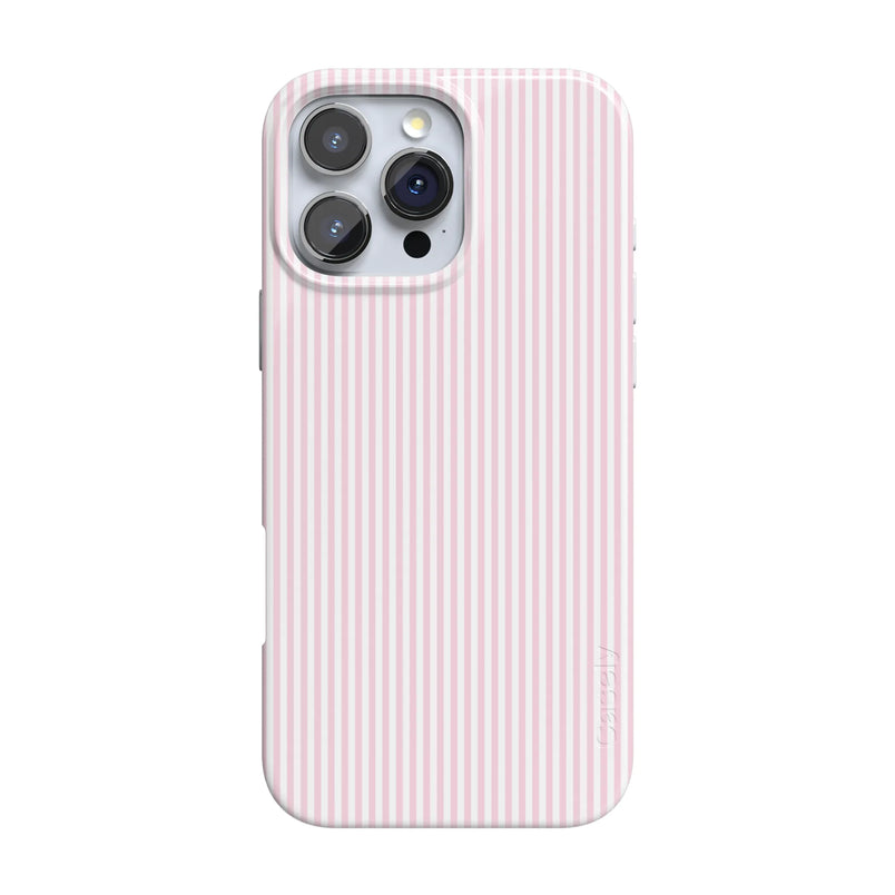 Stripes and the City | Light Pink Pinstripe Case - iPhone 16 Pro