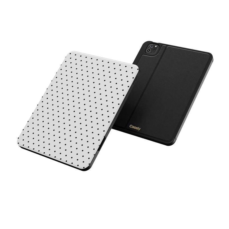 On the Dot | White Polka Dot iPad Case