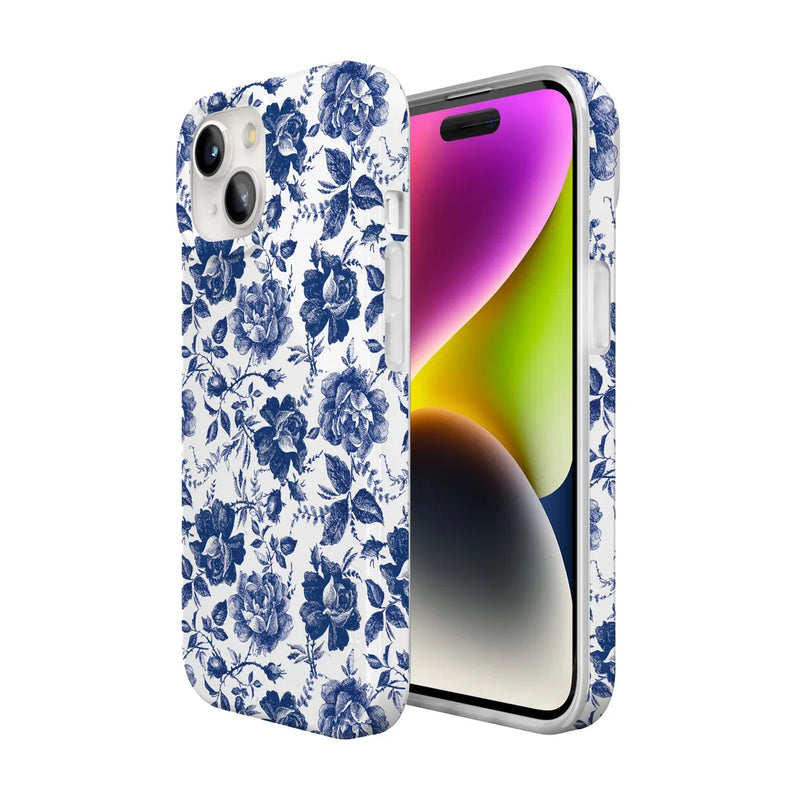 Rose to Fame | Blue & White Rose Floral Case