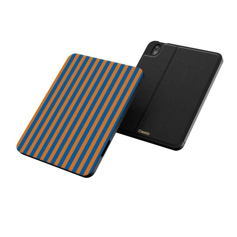 Go New York | Blue & Orange Stripes iPad Case