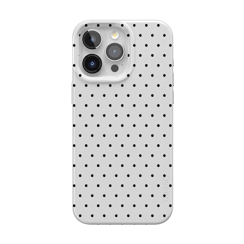 On the Dot | White Polka Dot Case