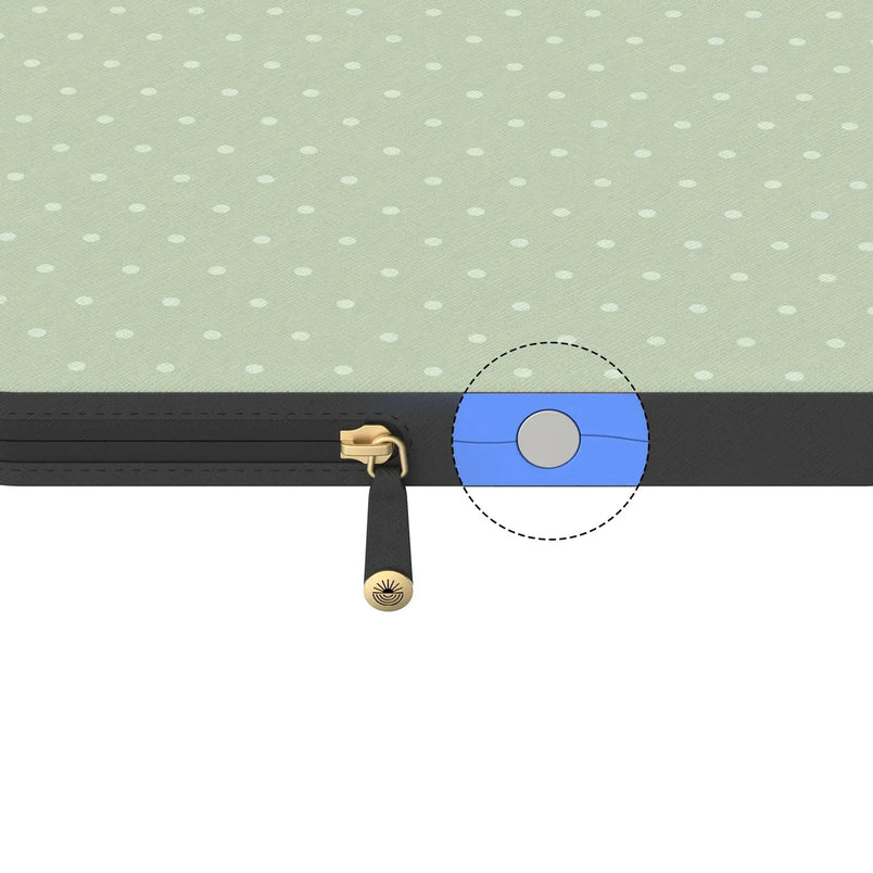 On the Dot | Green Polka Dot Laptop Case