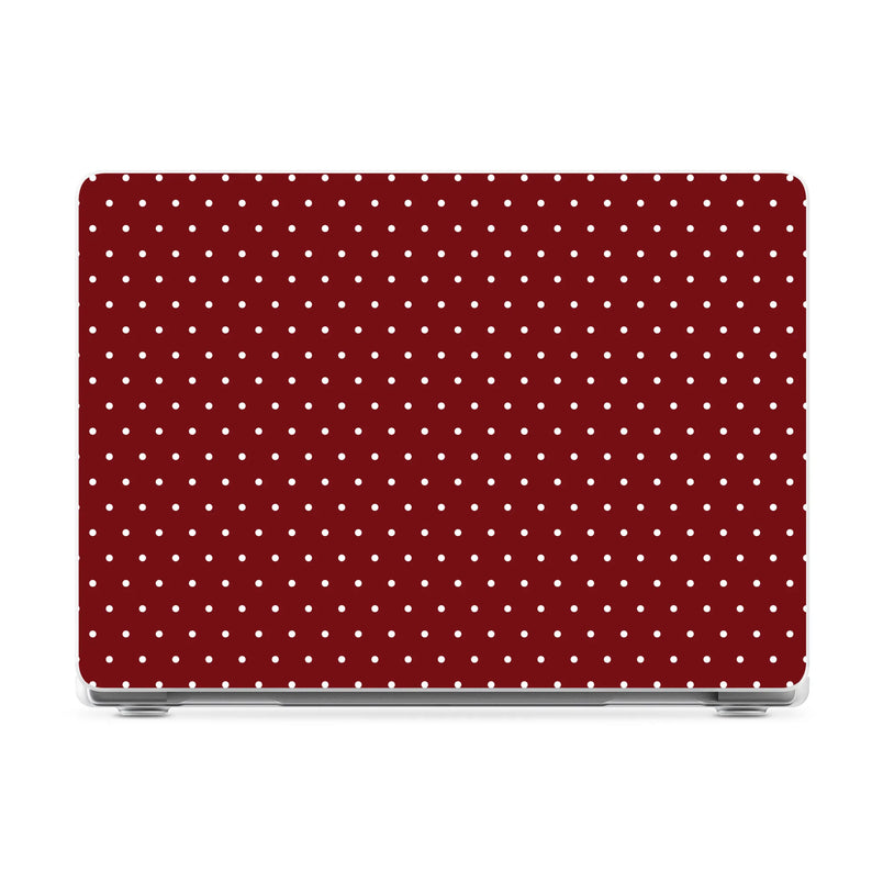 On the Dot | Maroon Polka Dot Laptop Shell - 13" MacBook Neo
