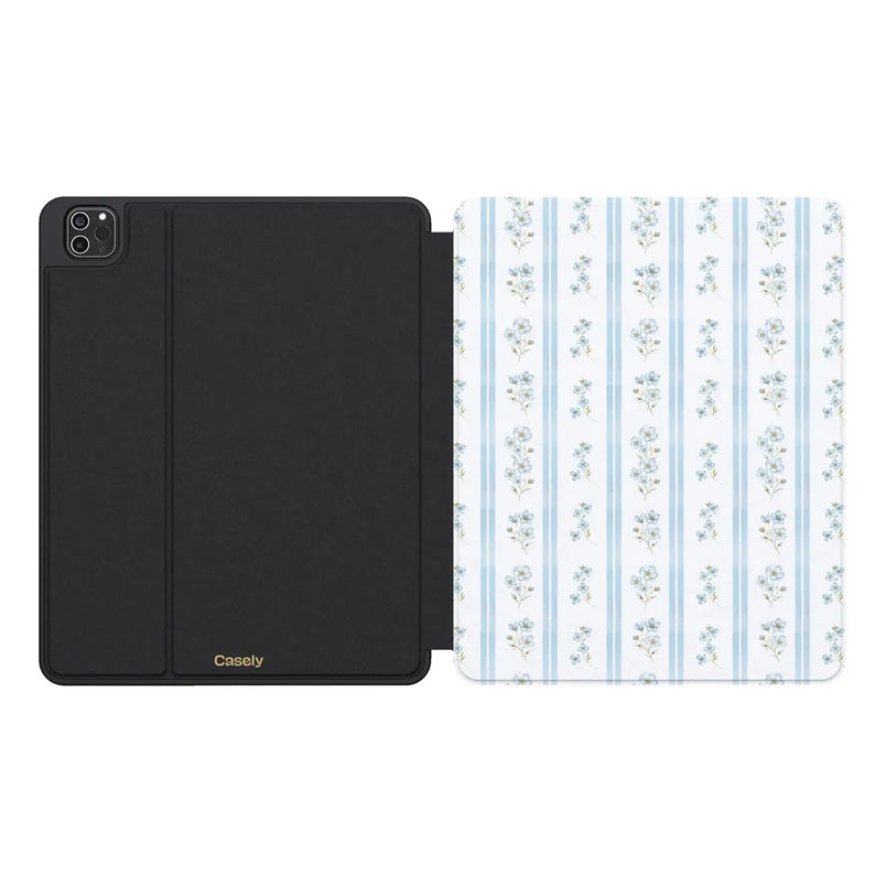 Cottage Stripe | Blue Floral iPad Case