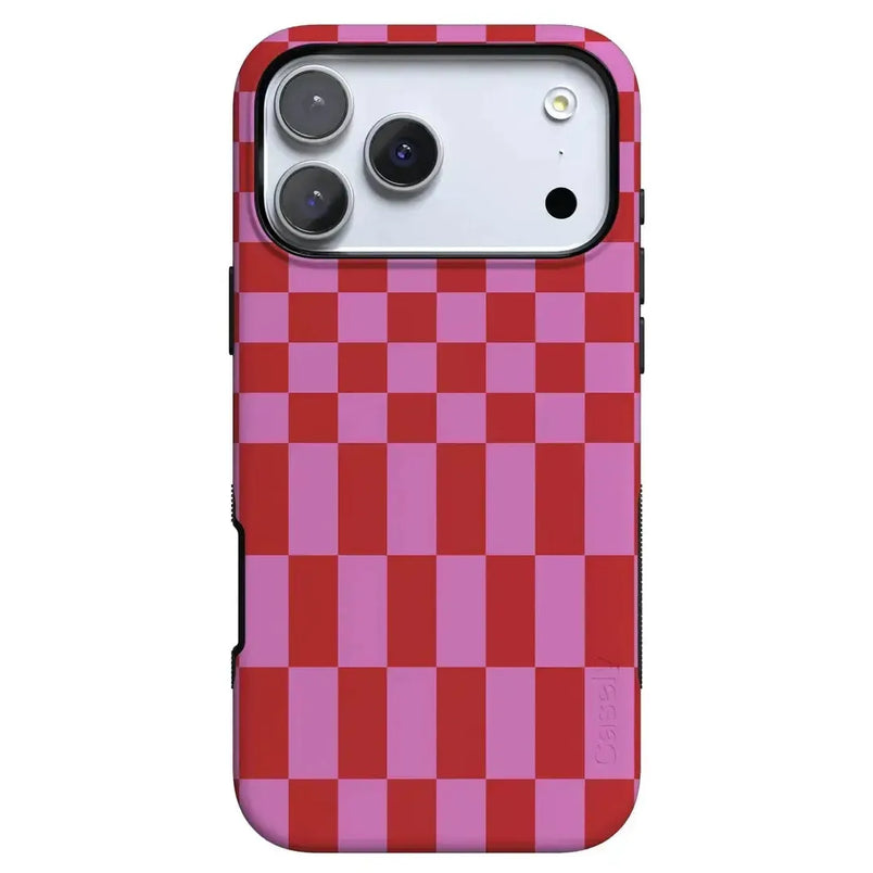 Vibe Check | Pink Checkerboard Case